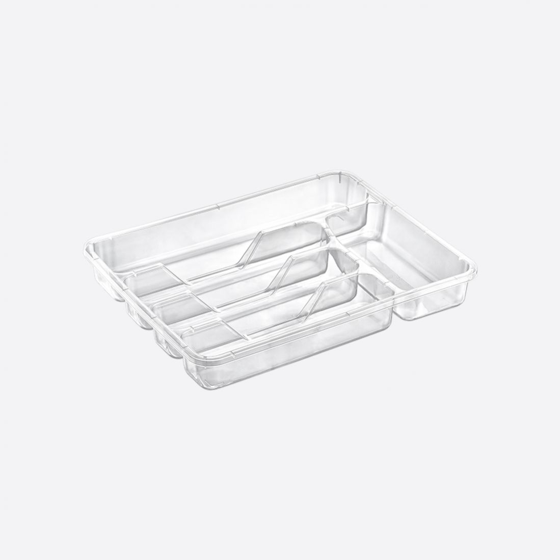 Large Transparent Cutlery Tray