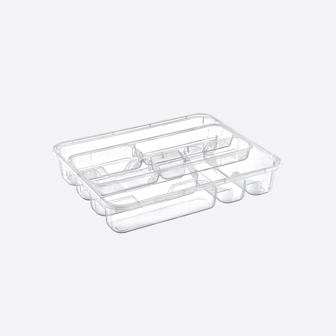 Transparent Double Cutlery Tray