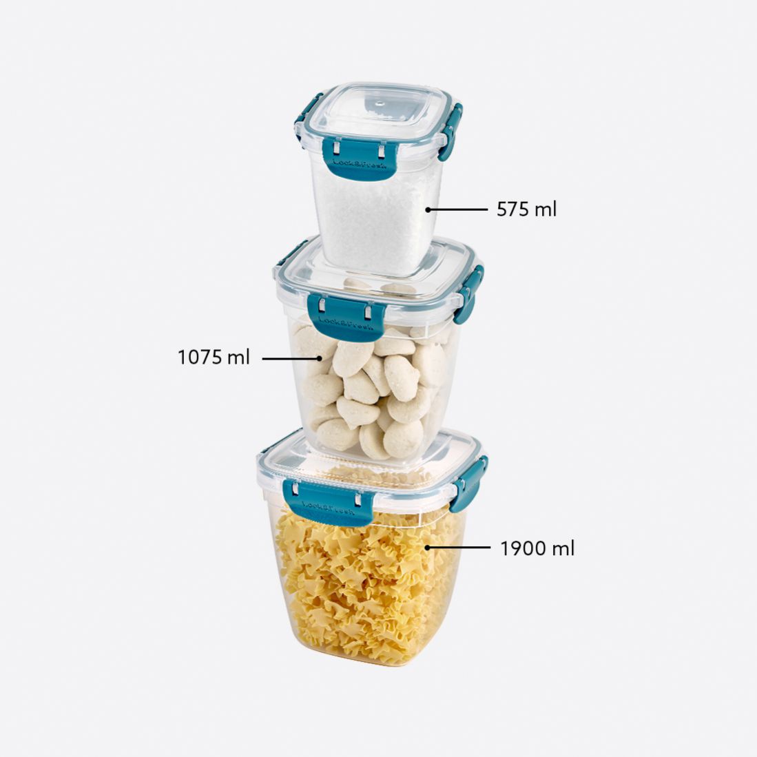 3 Pcs Master Square Set (575-1075-1900 ml)