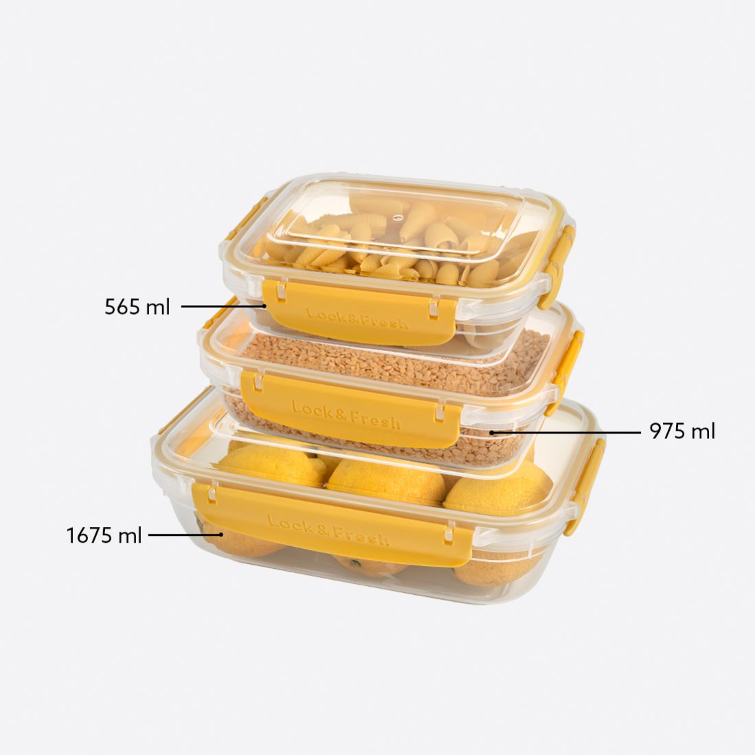 3 Pcs Master Rectangular Set (565-975-1675 ml)