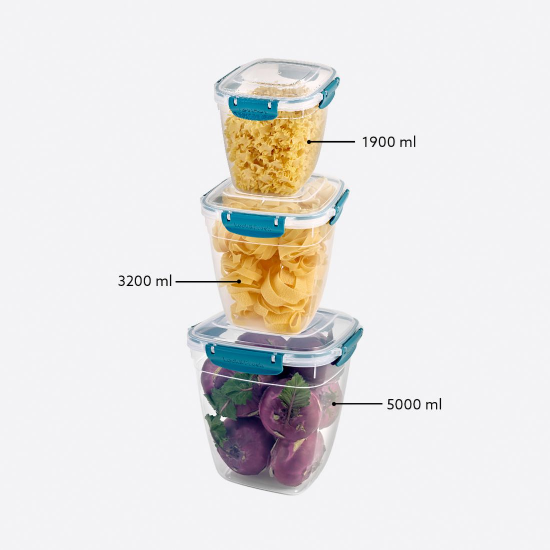 3 Pcs Master Square Set (1900-3200-5000 ml)