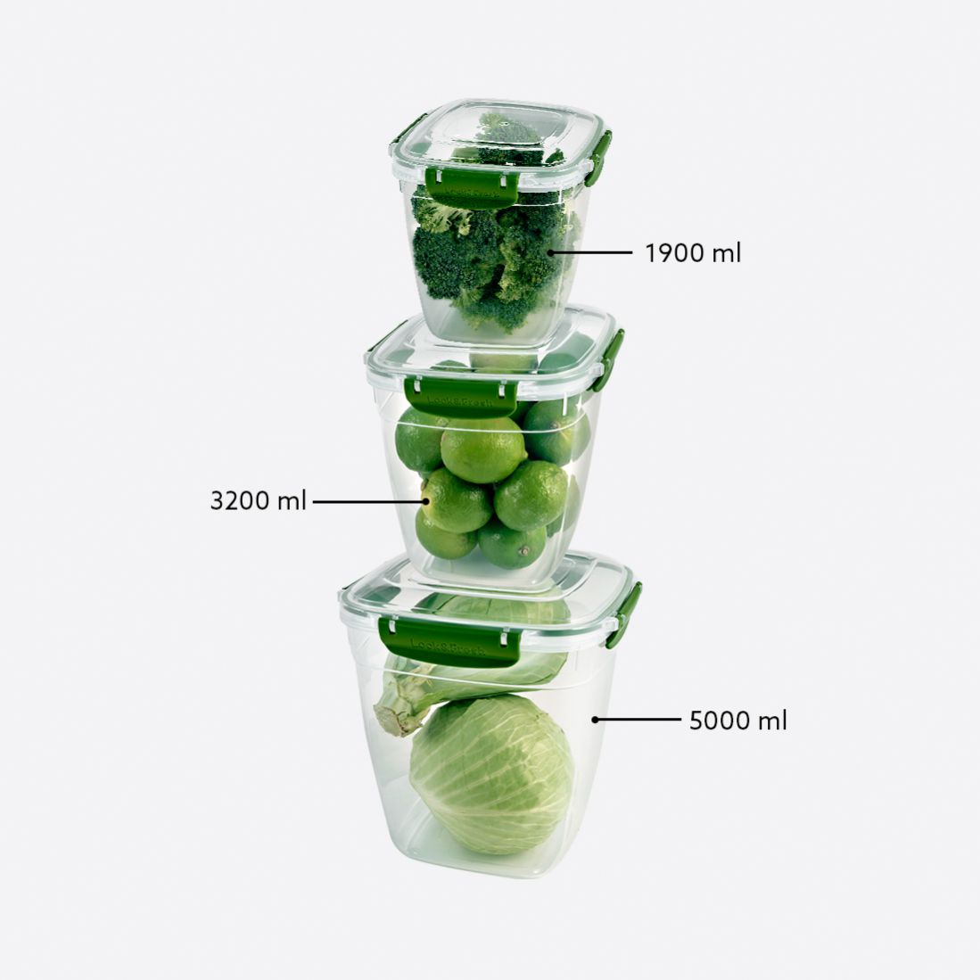 3 Pcs Master Square Set (1900-3200-5000 ml)