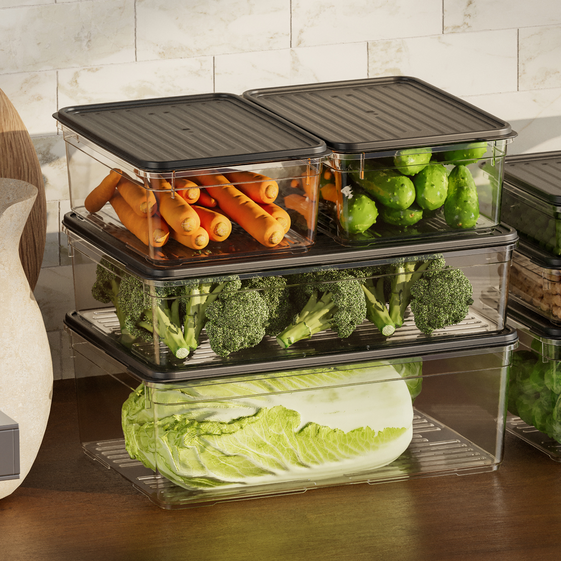 4 Parça Smart Saklama Kabı Set (4 x 3250 ml)