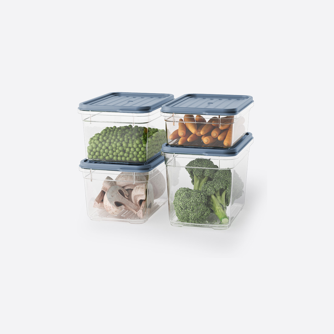 4 Parça Smart Modüler Set ( 500 ml, 2x700 ml, 950 ml )