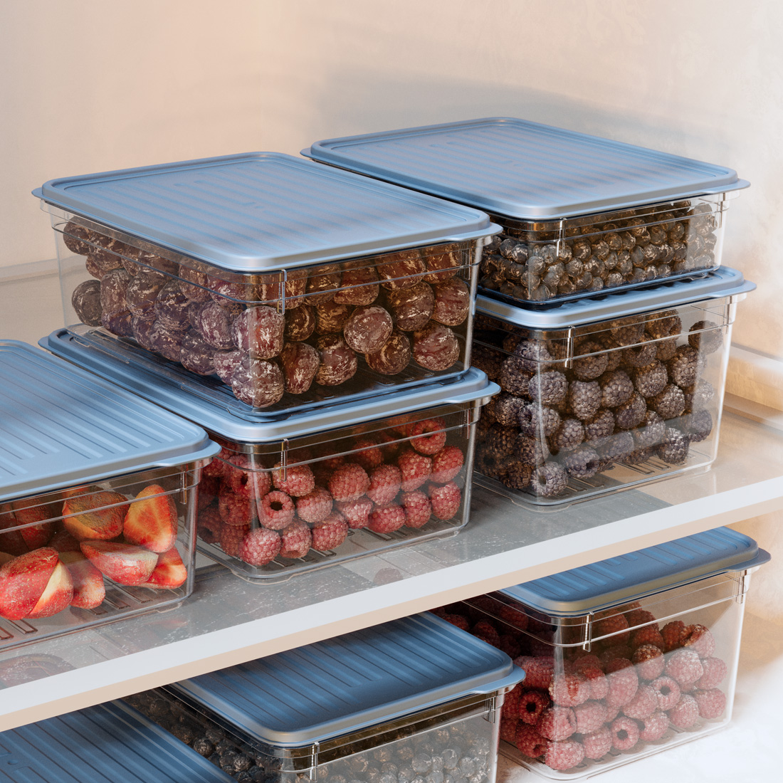 4 Parça Smart Modüler Set ( 1100 ml, 2x1650 ml, 2100 ml )
