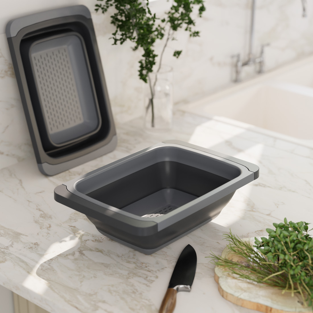 6,3 L Adjustable Folding Strainer