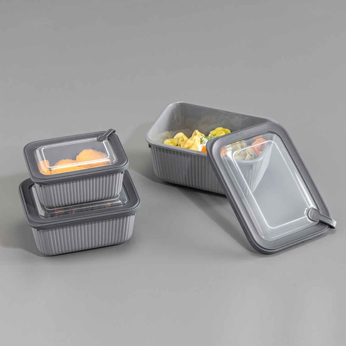 3 Pcs MicroLine Rectangular Set ( 600-1100-1800 ml )
