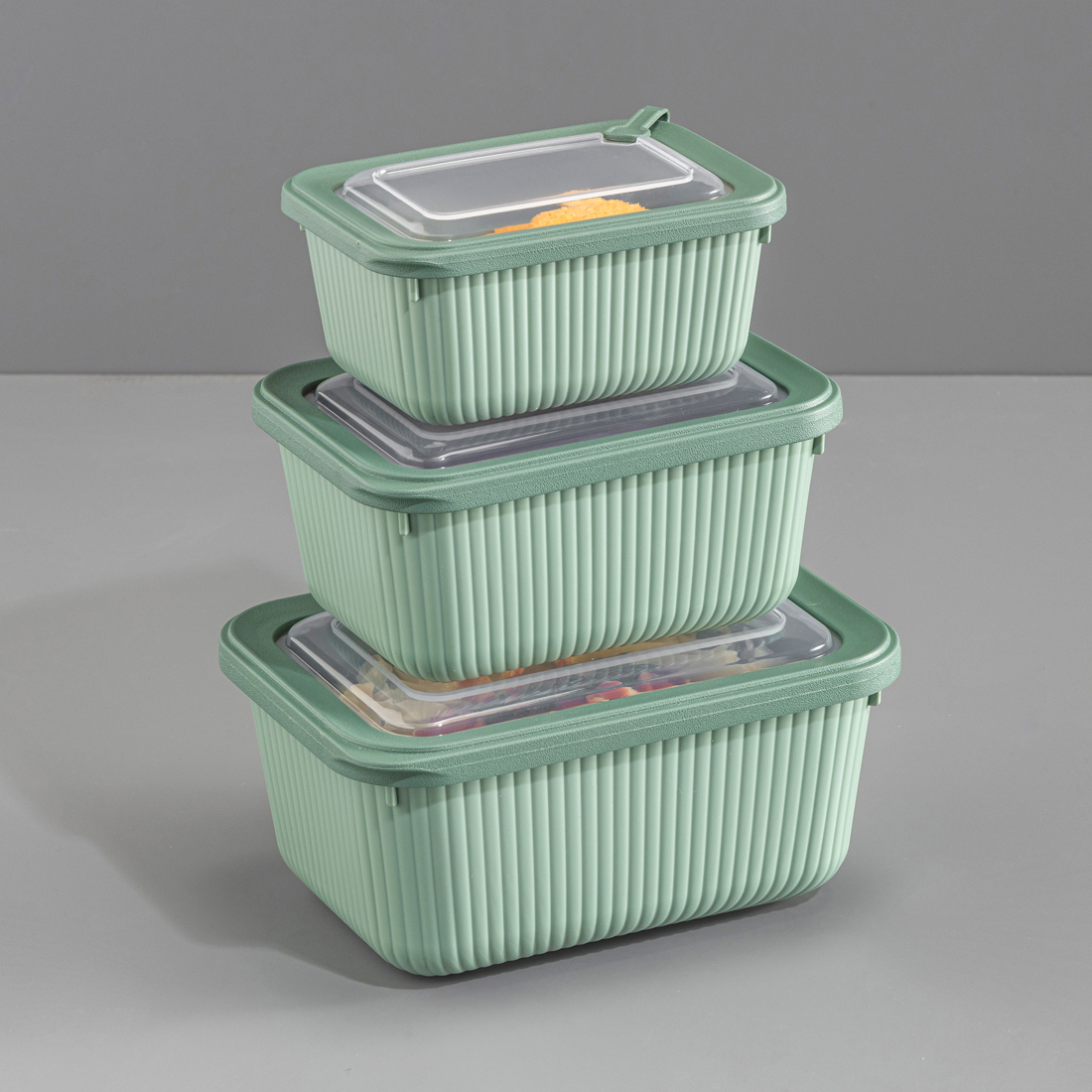 3 Pcs MicroLine Rectangular Set ( 600-1100-1800 ml )