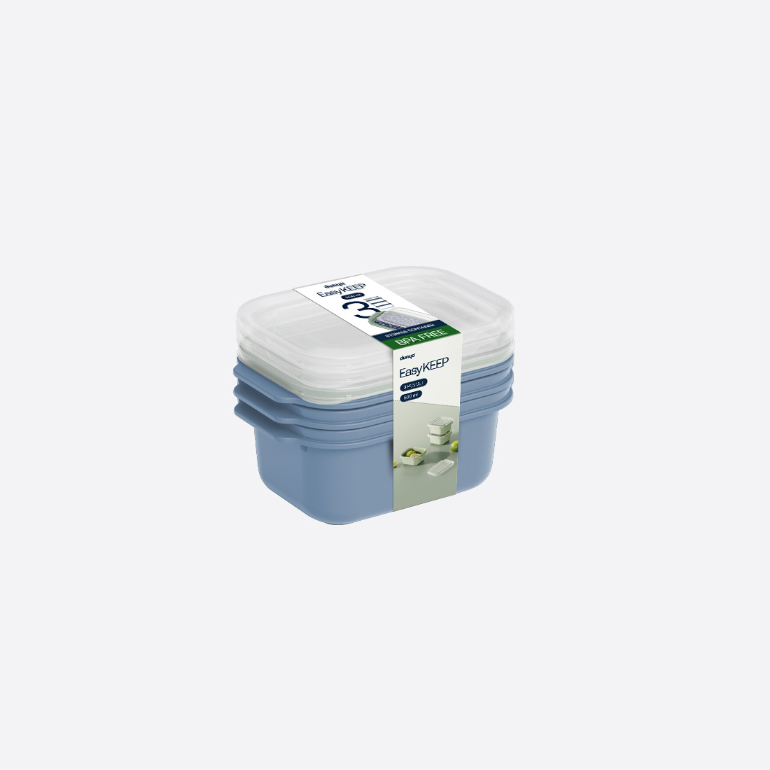 3 Pcs Easy Keep Rectangular Set (3 x 500 ml)
