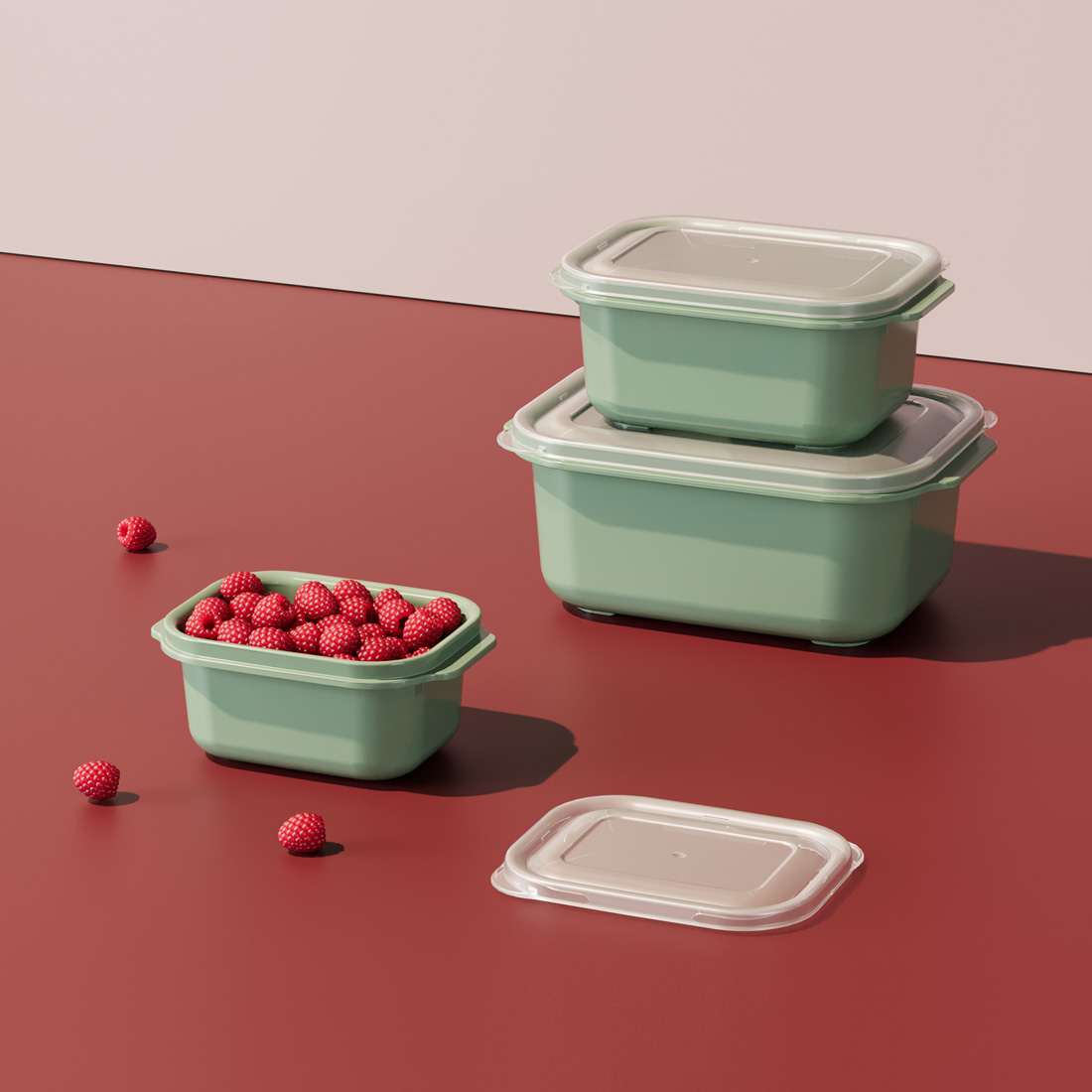 3 Pcs Easy Keep Rectangular Set ( 500 x 1000 x 2000 ml)