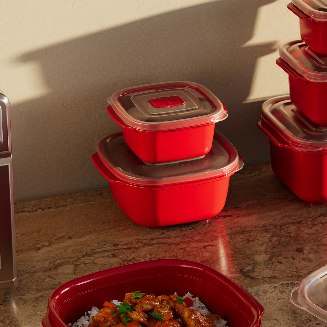 550 ml Heat'n Go Square Microwave Storage Container