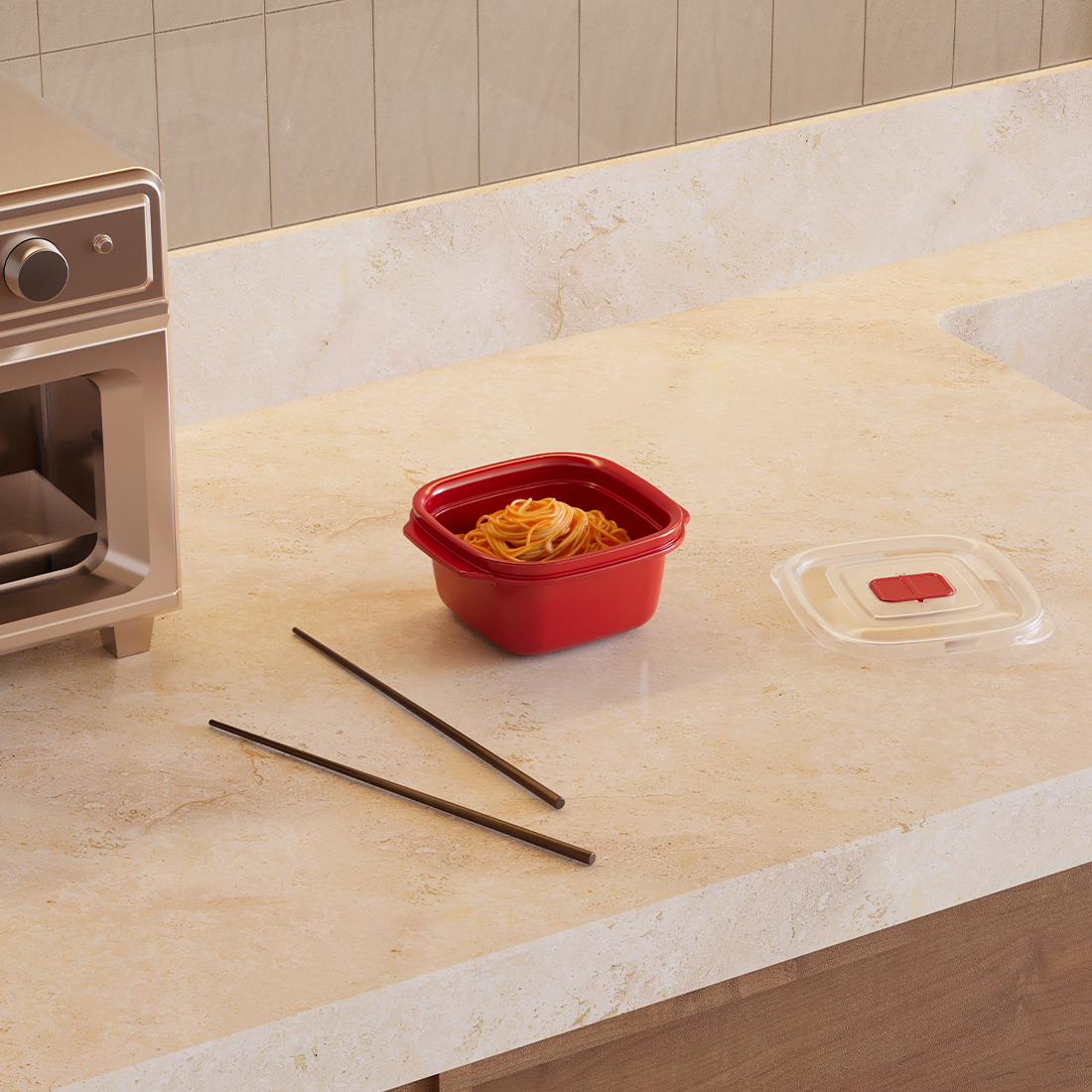 550 ml Heat'n Go Square Microwave Storage Container