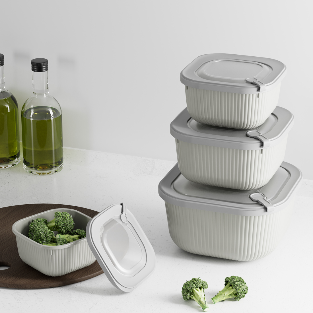 4 Pcs MicroLine Set ( 600-1100-1800-3000 ml )