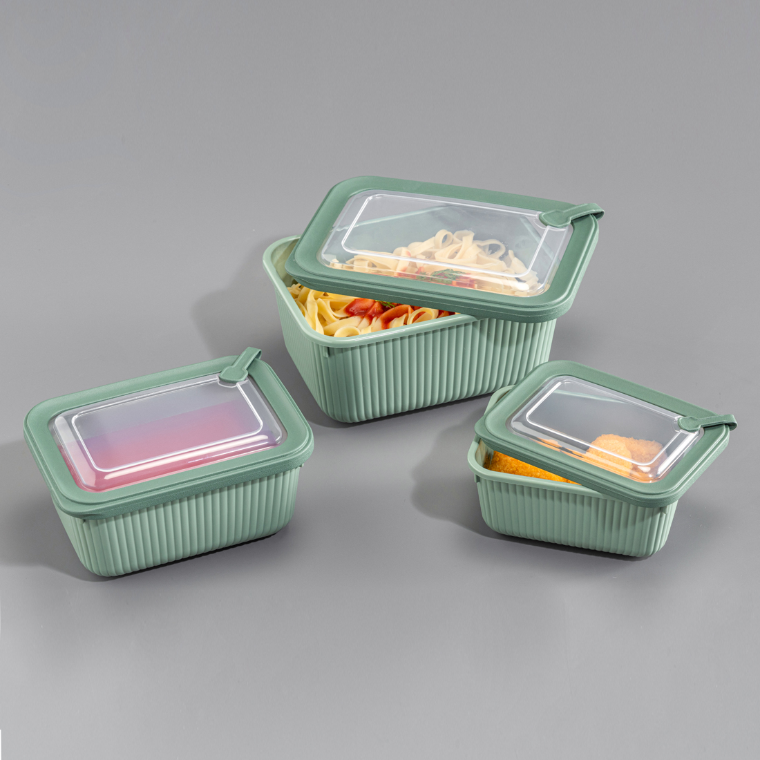 3 Pcs MicroLine Rectangular Set ( 1100-1800-3000 ml )