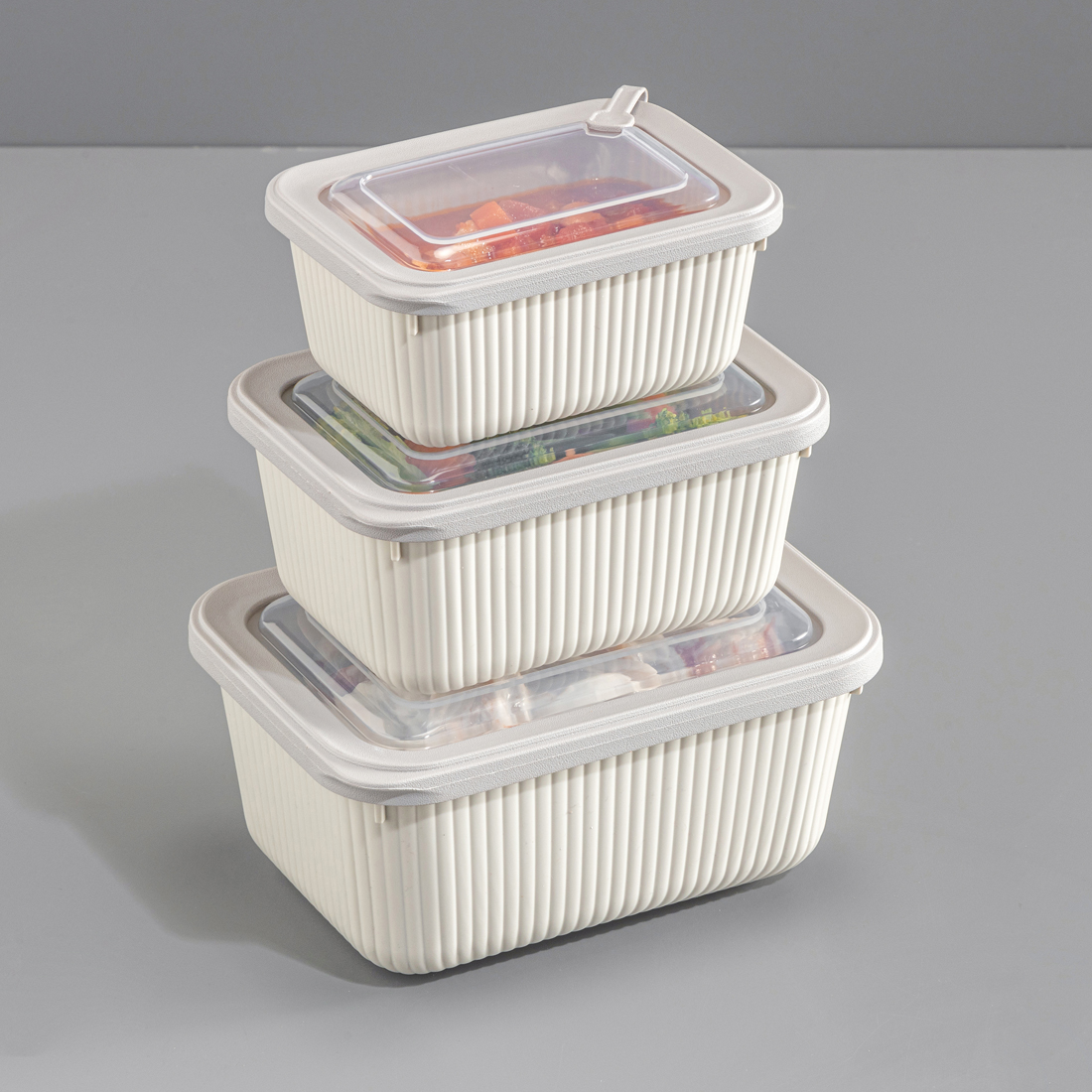 3 Pcs MicroLine Rectangular Set ( 1100-1800-3000 ml )