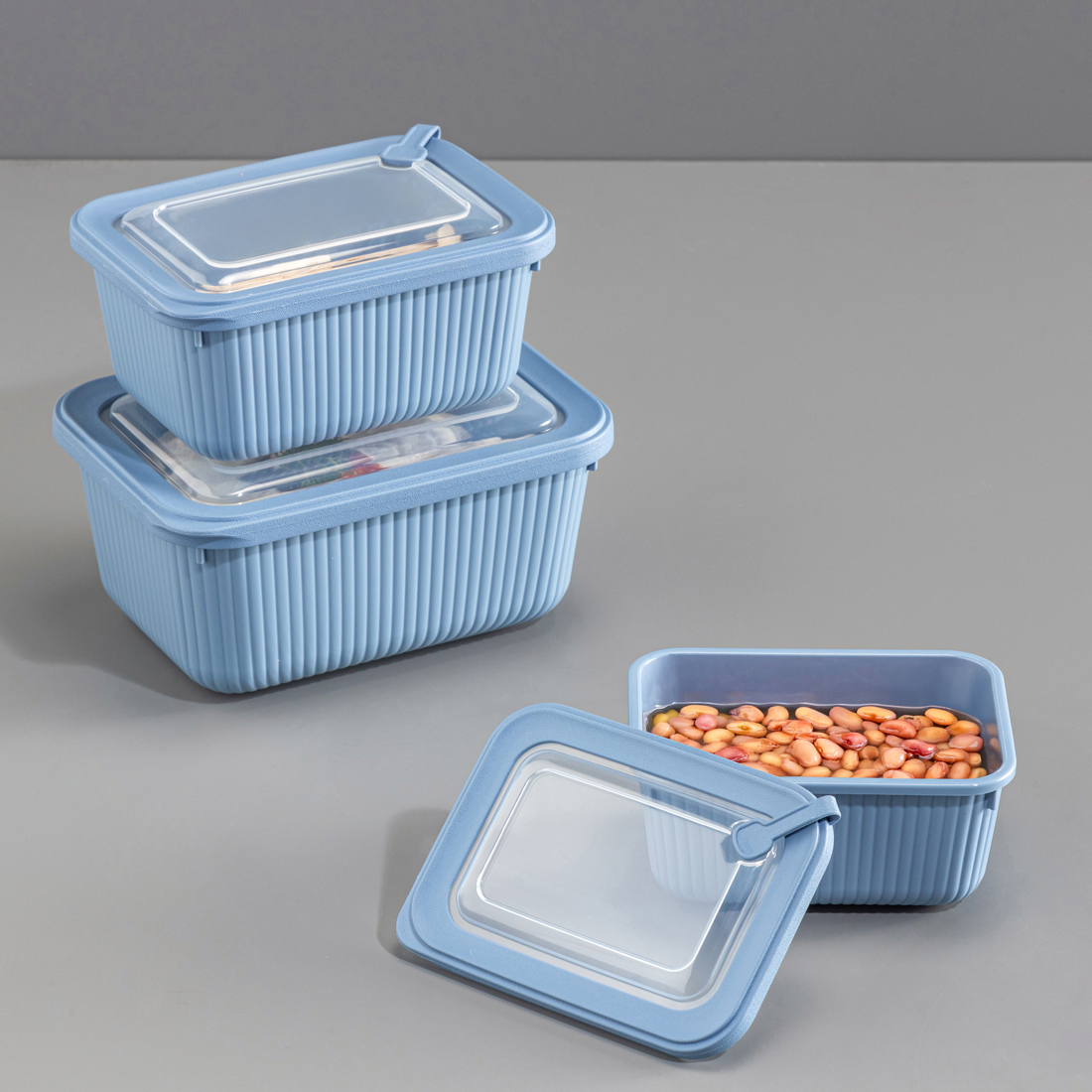 3 Pcs MicroLine Rectangular Set ( 1100-1800-3000 ml )