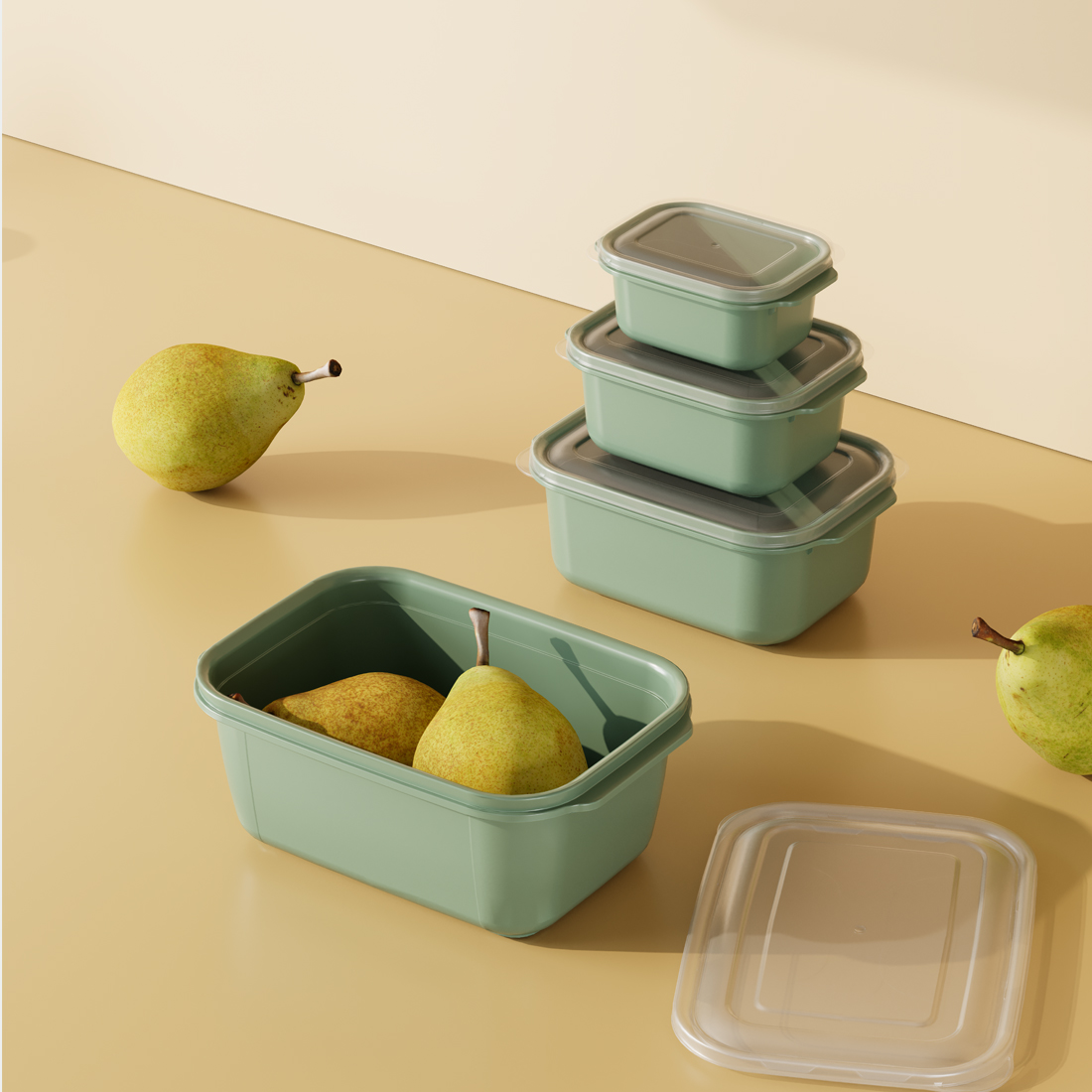 3 Pcs Easy Keep Rectangular Set (3 x 3500 ml)
