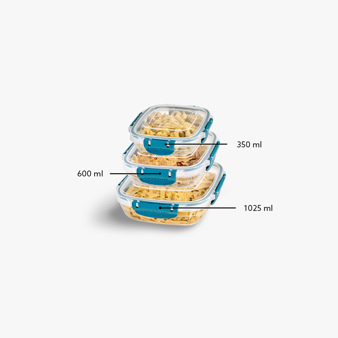 Мастер Квадрат Контейнер 3 шт. (350-600-1025 ml)