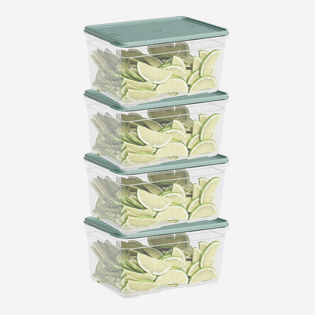 4 Parça Smart Saklama Kabı Set (4 x 2100 ml)