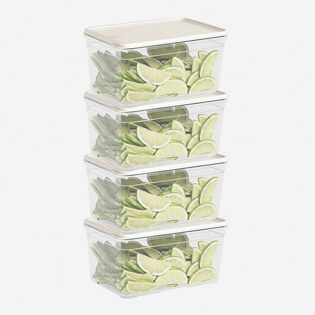 4 Parça Smart Saklama Kabı Set (4 x 2100 ml)