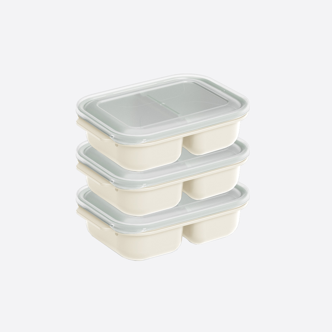 3 Pcs Easy Keep Rectangular Set (3 x 1200 ml)