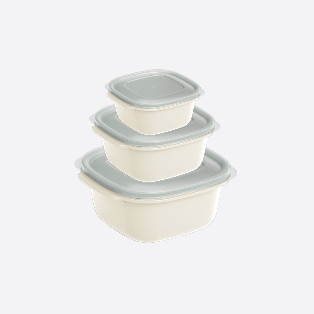 3 Parça Easy Keep Kare Set (550 x 1100 x 2200 ml)