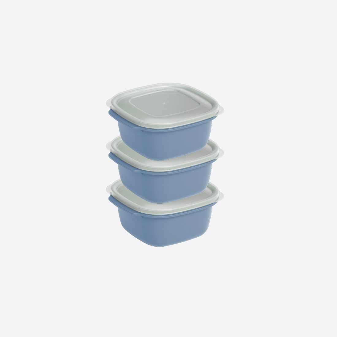 3 Parça Easy Keep Kare Set (3 x 550 ml)