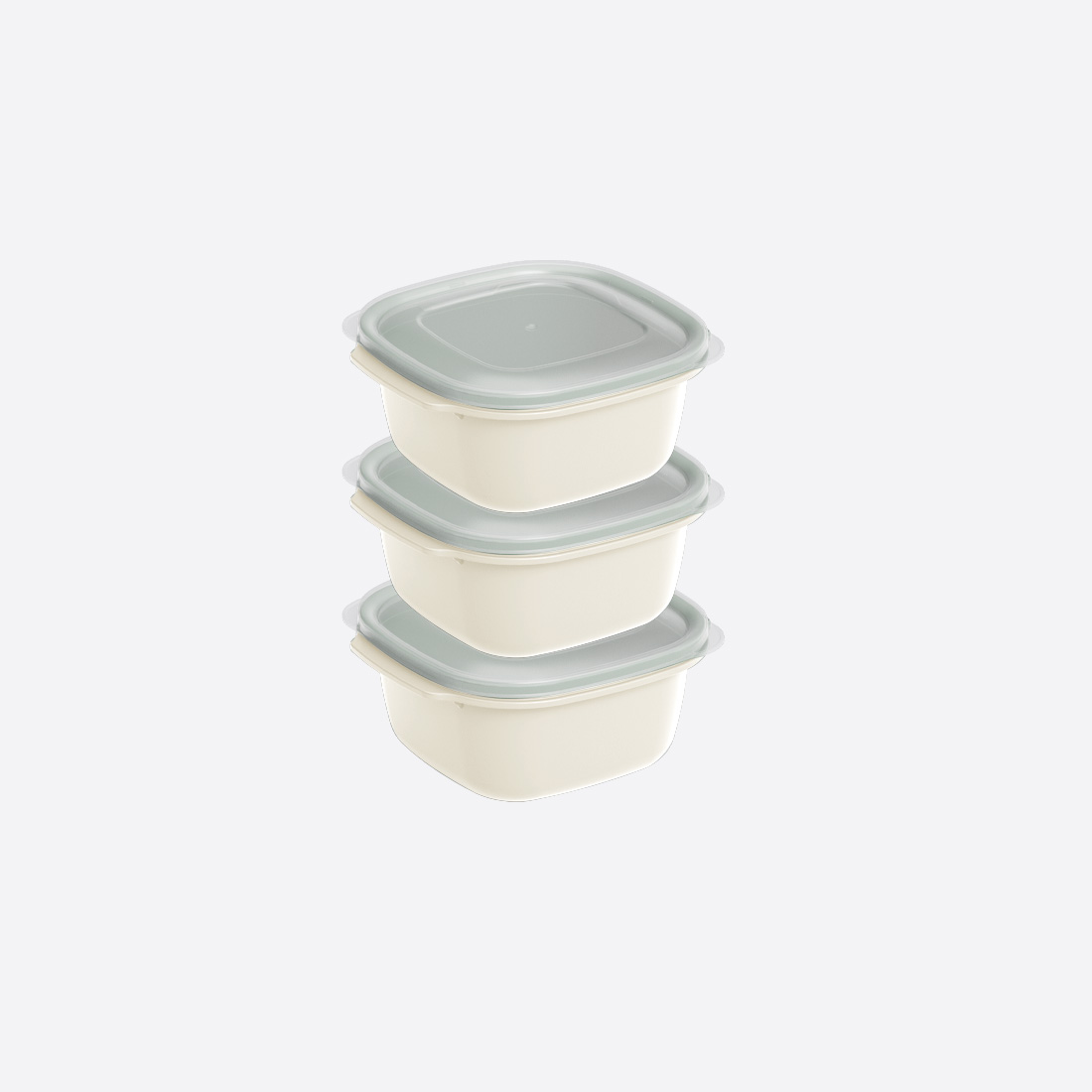3 Parça Easy Keep Kare Set (3 x 550 ml)