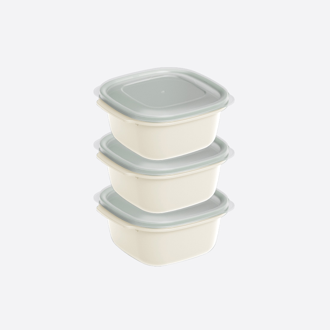 3 Parça Easy Keep Kare Set (3 x 1100 ml)