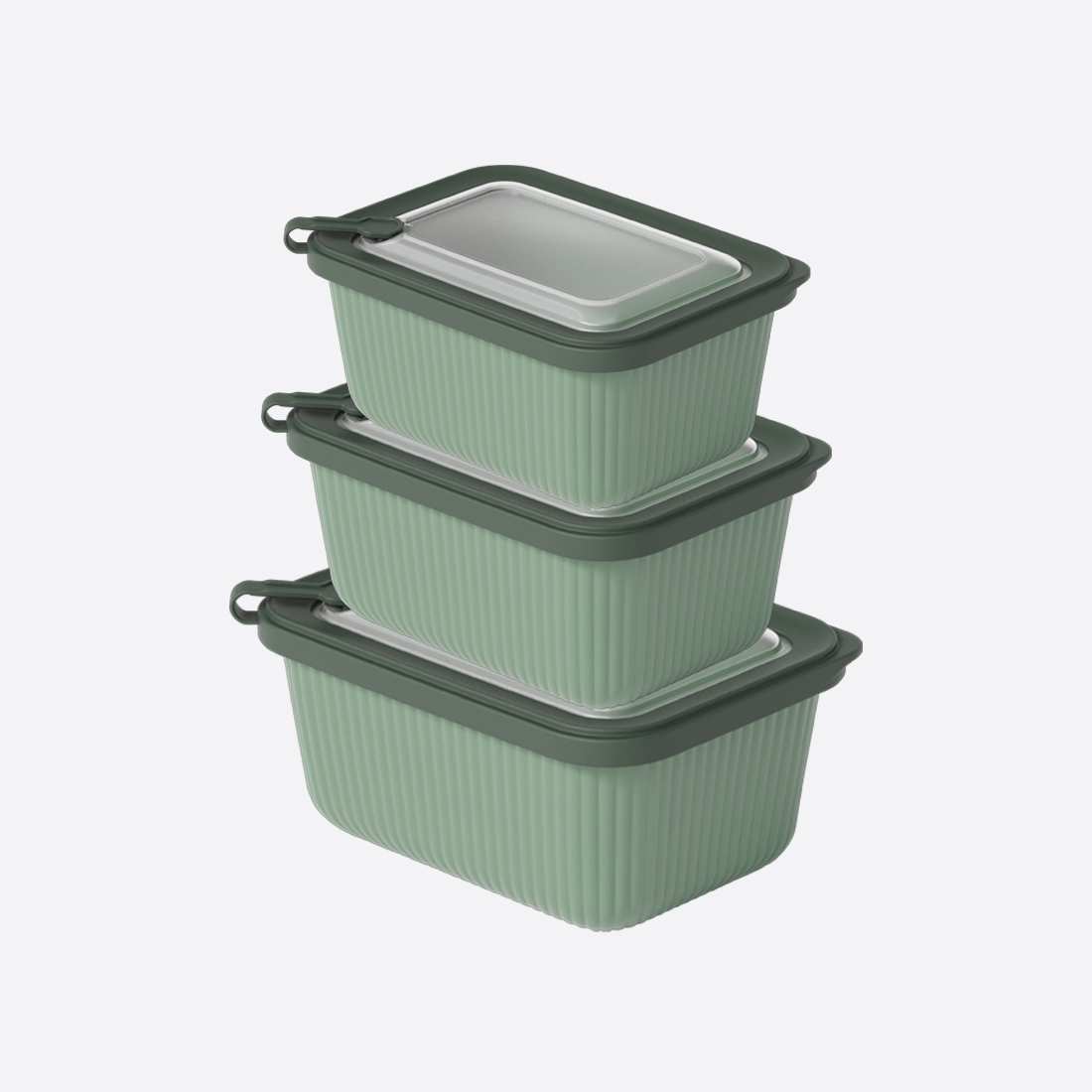 3 Pcs MicroLine Rectangular Set ( 1100-1800-3000 ml )