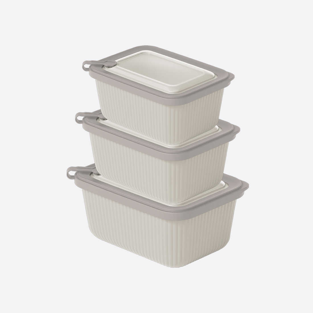 3 Pcs MicroLine Rectangular Set ( 1100-1800-3000 ml )